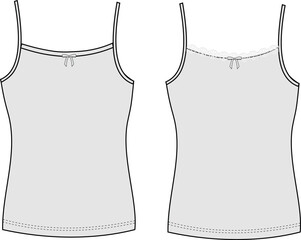 underwear shirt sleeveless women drawing with lace - obrazy, fototapety, plakaty