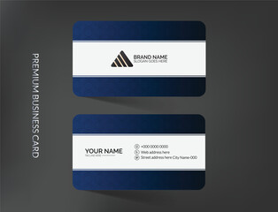 Creative and Clean Double-sided Business Card Template Desigm with Mockup