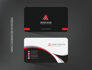 Elegant dark and white business card template design