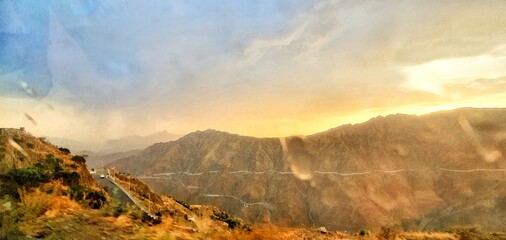 Saudi mountainsAnd natural landscapes