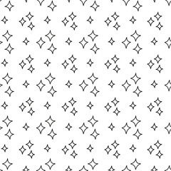 Seamless pattern with outline stars.