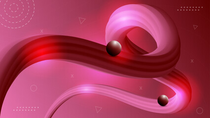 3d liquid loops fluid colors background design template.