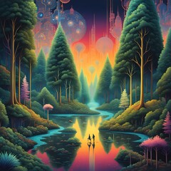 Whimsical Forest at Twilight