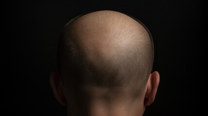 Naklejka premium Receding Hairline leading to Partial or Complete Baldness.