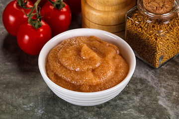 Cod fish roe snack in the bowl