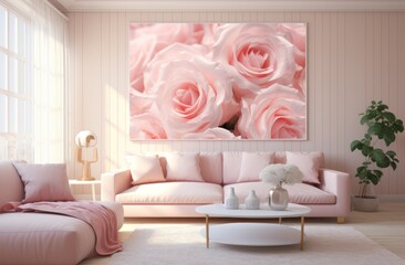 pink and white roses are displayed in this shot