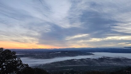 sunrise over the mountains