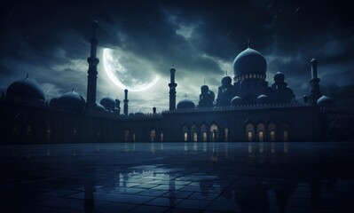 Fototapeta premium ramadan wallpaper islamic mosque,