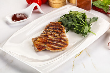 Delicous grilled pork meat steak