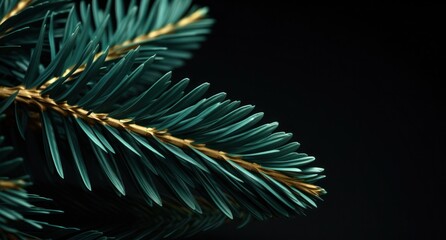 swiss fir christmas tree isolated on dark background christmas tree