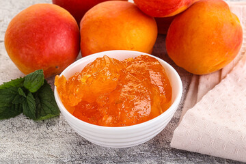 Sweet apricot jam homemade dessert
