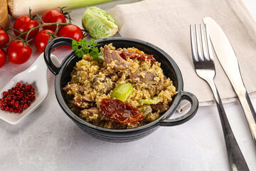 Bulgur with lamb and vegetables