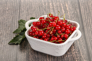 Sweet ripe red currant berries