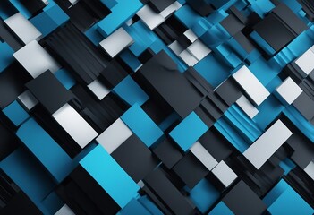 Black blue abstract modern background Dark Geometric shape 3d effect Diagonal lines stripes