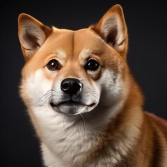 Canon-Shot Realism: Shiba Inu against Pristine White