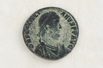 replica of an ANTIQUE Roman Empire AD Bronze Coin. Oxidized Green Reproduction bronze coin from the...