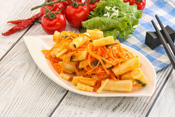 Korean food - pickled bamboo stalks