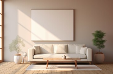 Interer home, apartment, wall painting template, poster, living room interior