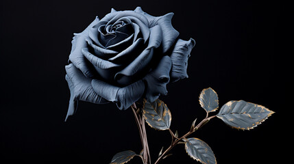 Solitary Rose in Tranquil Ambiance: An Artistic Composition of Serenity and Grace