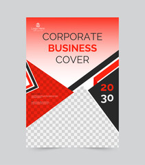 Vector corporate book cover design template and annual report design template