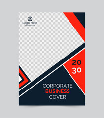 Vector corporate book cover design template and annual report design template