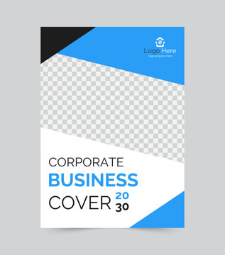 Vector corporate book cover design template and annual report design template