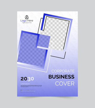 Vector corporate book cover design template and annual report design template