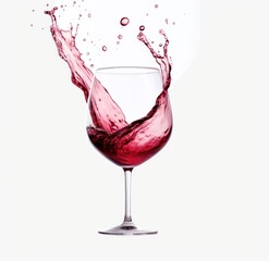 wine splashing into a glass of wine,