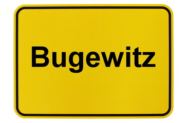 Illustration eines Ortsschildes der Gemeinde Bugewitz in Mecklenburg-Vorpommern