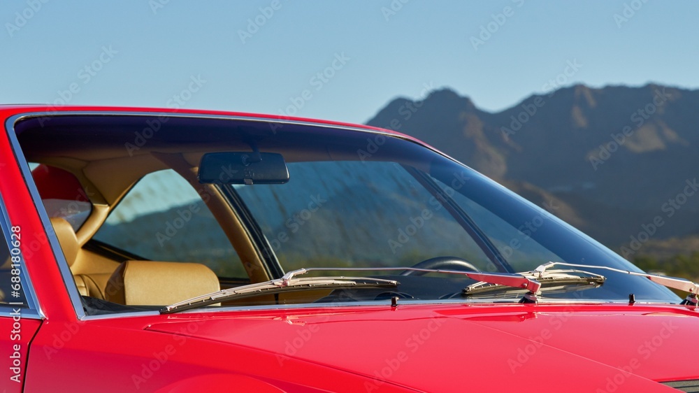 Poster windshield of a car