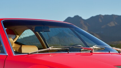 Windshield of a car