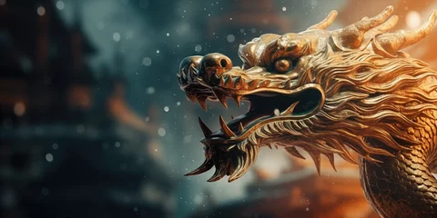 Foto op Plexiglas Happy new year 2024 year of the dragon. chinese new year of the dragon © megavectors