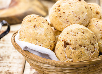 bowl full of traditional brazilian cheese bread or cheese biscuiit