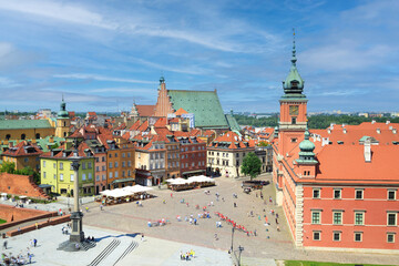 Naklejka na ściany i meble Castle Square in Old Town of Warsaw