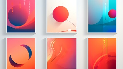 Set of abstract backgrounds for cover, flyer, poster, brochure, web design.