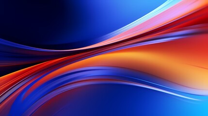 abstract background with smooth lines in blue and orange colors for design