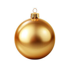 Gold Christmas ball. clipart for design. Christmas elements. isolated on transparent background.