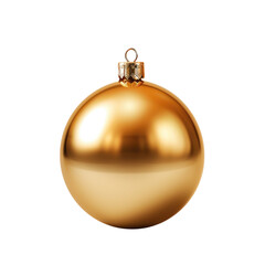 Gold Christmas ball. clipart for design. Christmas elements. isolated on transparent background.