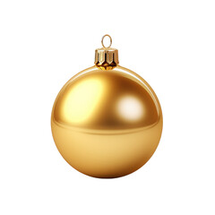 Gold Christmas ball. clipart for design. Christmas elements. isolated on transparent background.