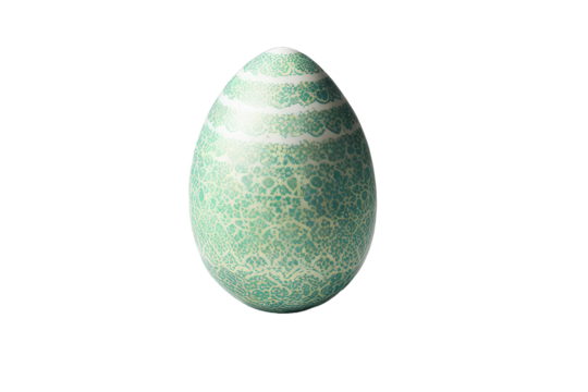 A high quality stock photograph of a single easter egg isolated on a white background