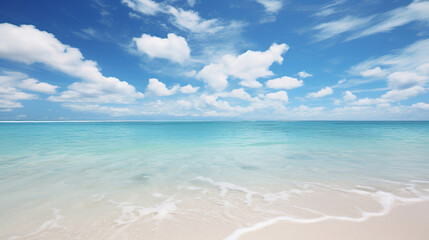 beach with sky. Generative Ai