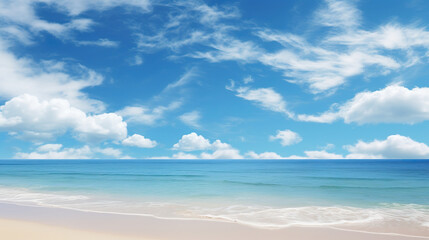 Fototapeta na wymiar beach with sky. Generative Ai