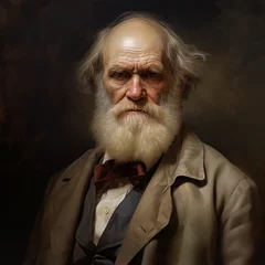 Foto op Aluminium Reconstitution of Charles Darwin’s portrait, ia generated © Yacine