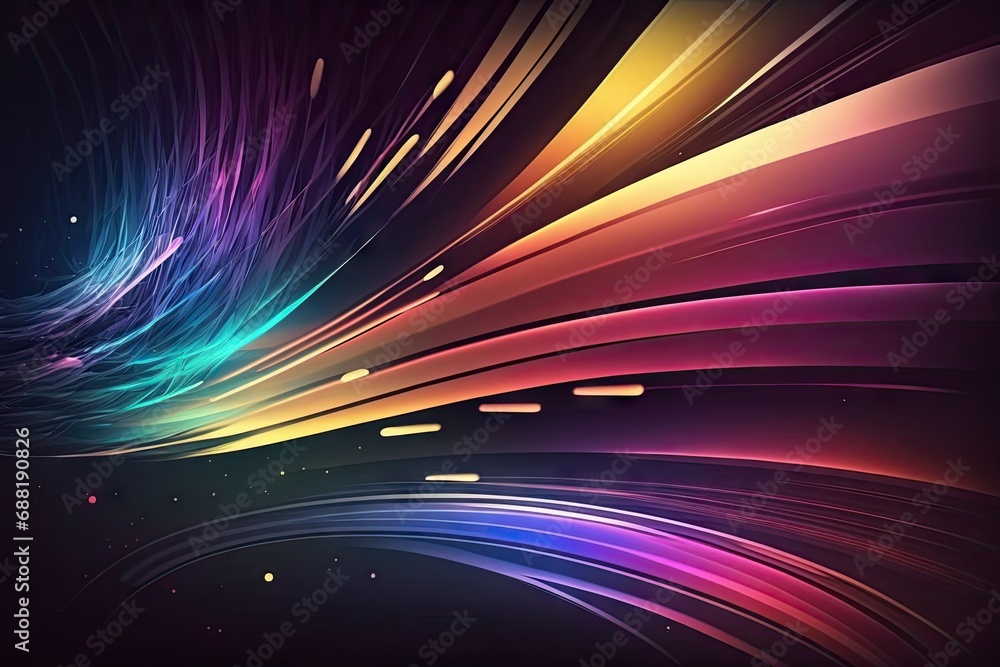 Poster abstract background with glowing lines and space for text