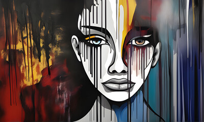 Depression and Anxiety Abstract Art - Mental Health Awareness - Social Issues - Generative AI