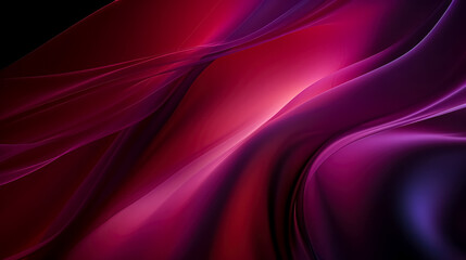 Obraz premium 3D rendering of abstract wavy fabric background in red and blue colors. abstract background of purple and blue wavy silk or satin luxury cloth. 