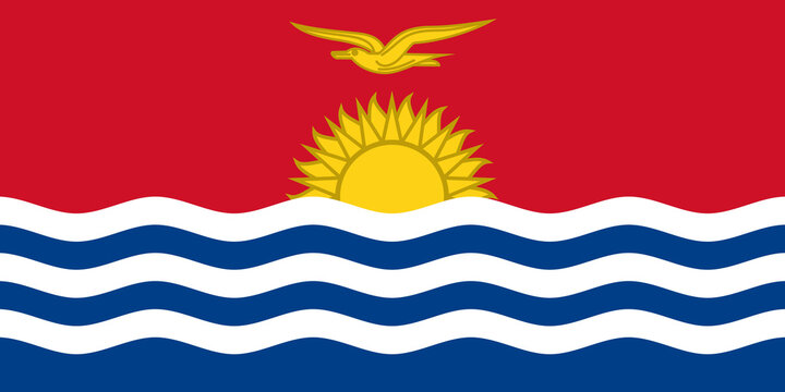flag of Kiribati. Kiribatian national flag on textured background. - Powered by Adobe