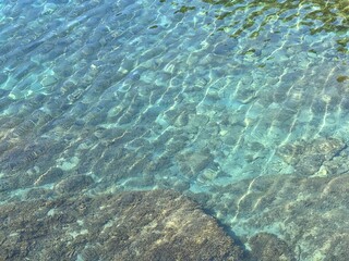 Fototapeta na wymiar Sea crystal clear water beautiful seascape.