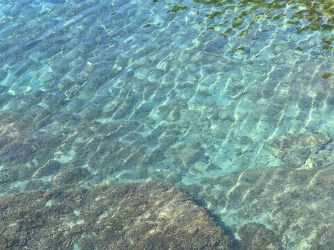 Sea crystal clear water beautiful seascape.