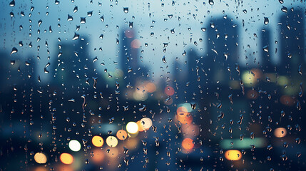 rain drops on window - Powered by Adobe
